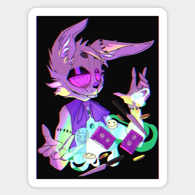 Five nights at Freddie's Glitchtrap Sticker by Louaffi